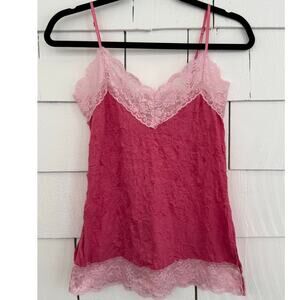 Vintage Xhilaration Womens Med Y2K Lace Trim Camisole Dainty Coquette Romantic